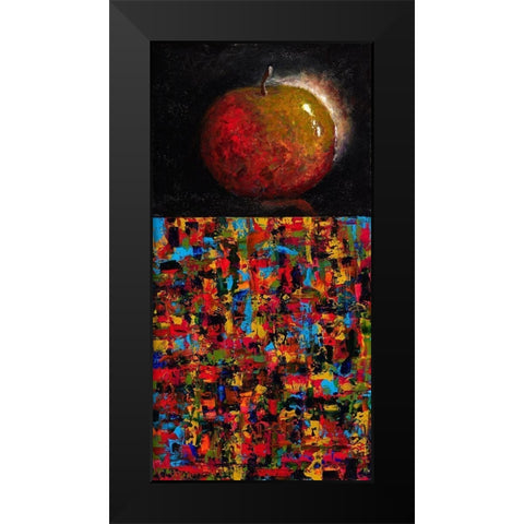 Apple Black Modern Wood Framed Art Print by Foster, Joseph Marshal