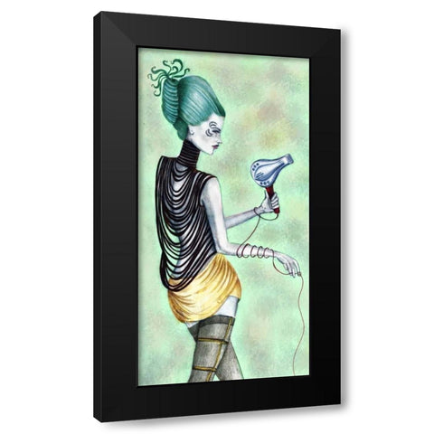 Beauty Blowout Black Modern Wood Framed Art Print with Double Matting by Goddess, Jami