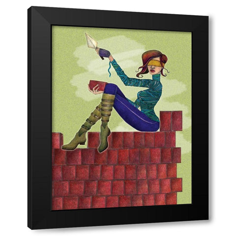Build It Up Black Modern Wood Framed Art Print with Double Matting by Goddess, Jami