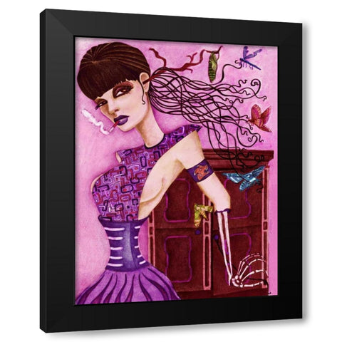 Cassandras Closet Black Modern Wood Framed Art Print with Double Matting by Goddess, Jami