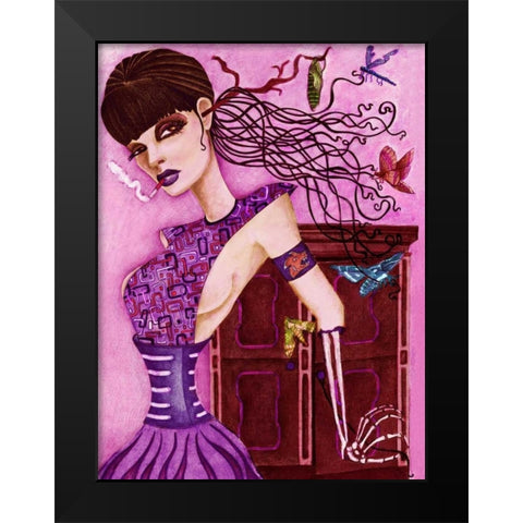 Cassandras Closet Black Modern Wood Framed Art Print by Goddess, Jami