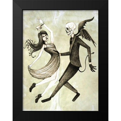 Dance Black Modern Wood Framed Art Print by Goddess, Jami