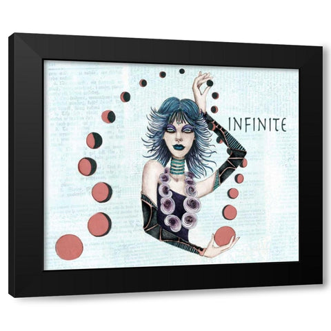 Jupiter Black Modern Wood Framed Art Print with Double Matting by Goddess, Jami