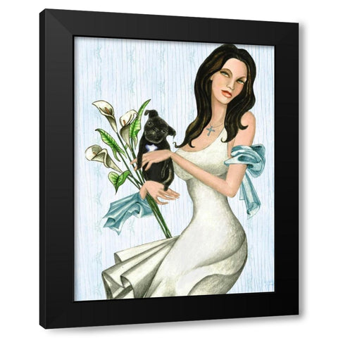 Maria and Lulu Black Modern Wood Framed Art Print with Double Matting by Goddess, Jami