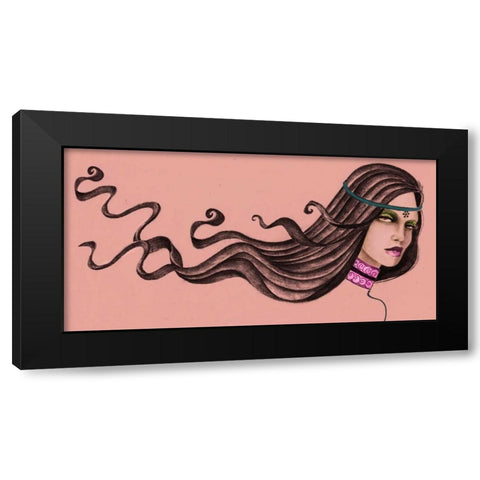 Pink Soul I Black Modern Wood Framed Art Print with Double Matting by Goddess, Jami