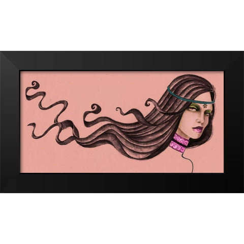 Pink Soul I Black Modern Wood Framed Art Print by Goddess, Jami
