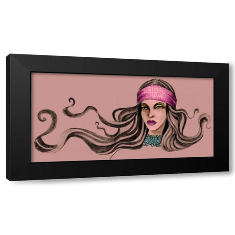 Pink Soul II Black Modern Wood Framed Art Print with Double Matting by Goddess, Jami