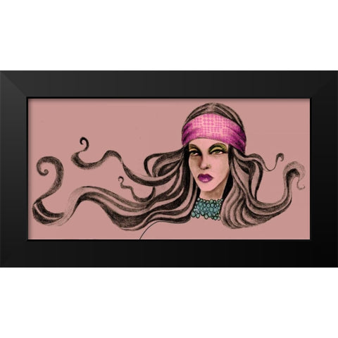 Pink Soul II Black Modern Wood Framed Art Print by Goddess, Jami