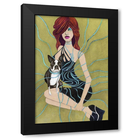 Ruca Black Modern Wood Framed Art Print with Double Matting by Goddess, Jami