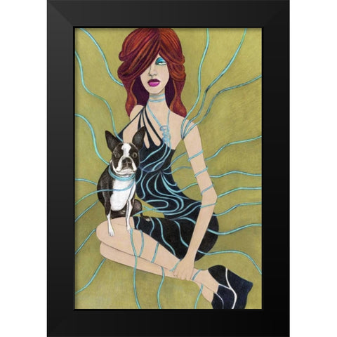 Ruca Black Modern Wood Framed Art Print by Goddess, Jami
