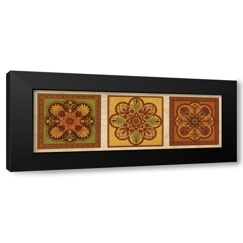 Classical Tiles IV Black Modern Wood Framed Art Print with Double Matting by Oliver, Jenny