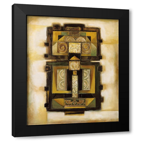 Patterns I Black Modern Wood Framed Art Print with Double Matting by Parsons, Jonathan