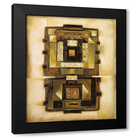 Patterns II Black Modern Wood Framed Art Print with Double Matting by Parsons, Jonathan