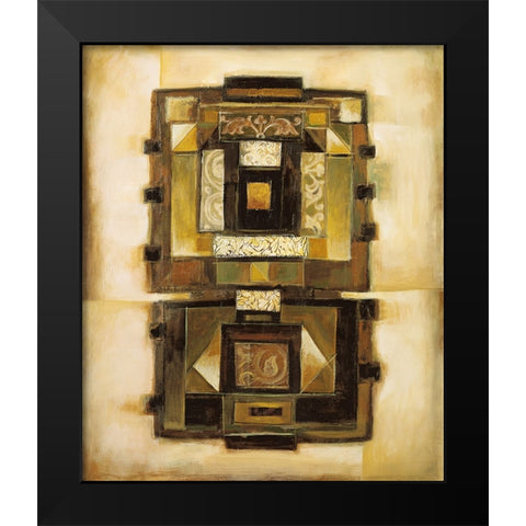Patterns II Black Modern Wood Framed Art Print by Parsons, Jonathan