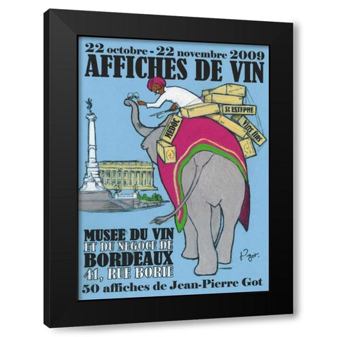 Retour des Indes Black Modern Wood Framed Art Print with Double Matting by Got, Jean-Pierre