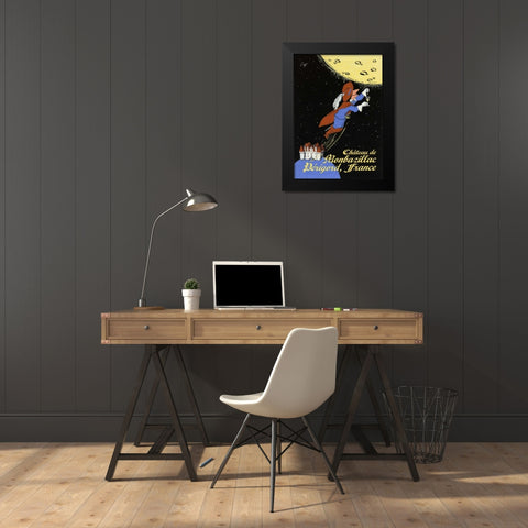 Vendanges de Lune Black Modern Wood Framed Art Print by Got, Jean-Pierre
