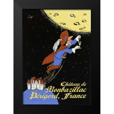 Vendanges de Lune Black Modern Wood Framed Art Print by Got, Jean-Pierre