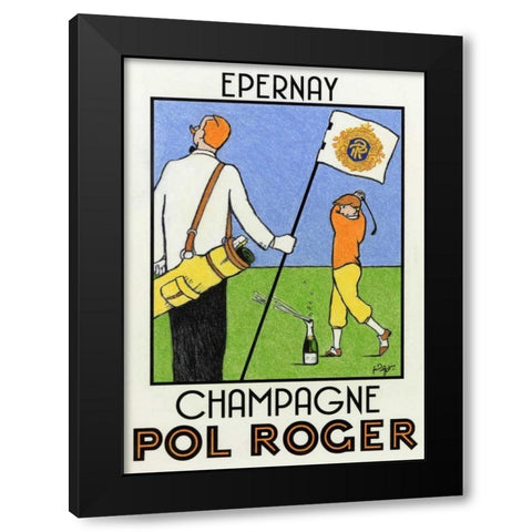 Champagne Practice Black Modern Wood Framed Art Print with Double Matting by Got, Jean-Pierre