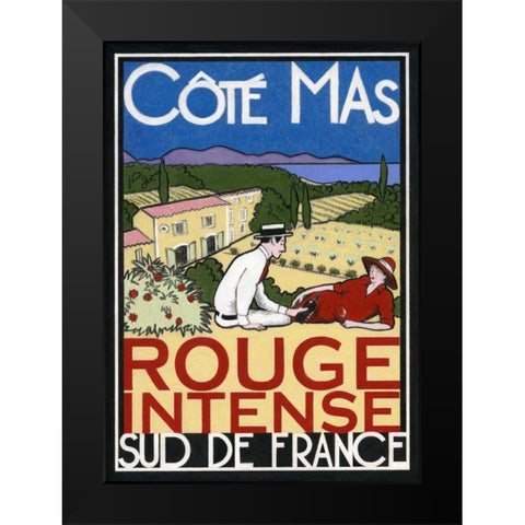Rouge Intense Black Modern Wood Framed Art Print by Got, Jean-Pierre