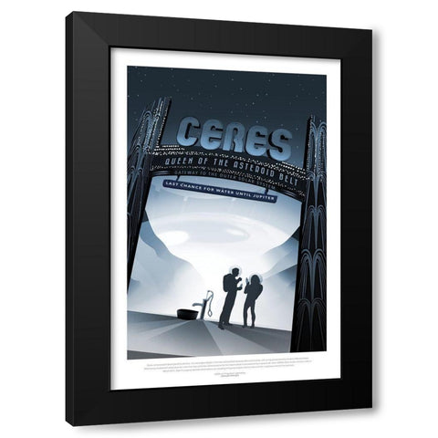 Ceres- Queen Of The Asteroid B Black Modern Wood Framed Art Print by JPL