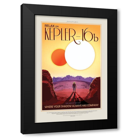 Relax On Kepler Black Modern Wood Framed Art Print by JPL