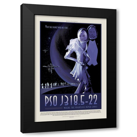 Where The Night Life Never End Black Modern Wood Framed Art Print by JPL