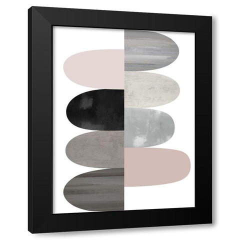 Engaged Blush II Black Modern Wood Framed Art Print with Double Matting by Thompson, Justin