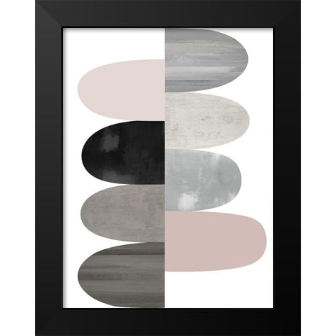 Engaged Blush II Black Modern Wood Framed Art Print by Thompson, Justin
