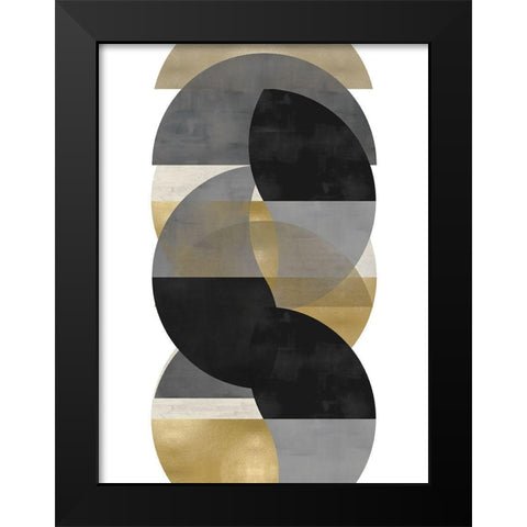 Layered II Black Modern Wood Framed Art Print by Thompson, Justin