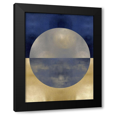 Blue Sphere I Black Modern Wood Framed Art Print by Thompson, Justin