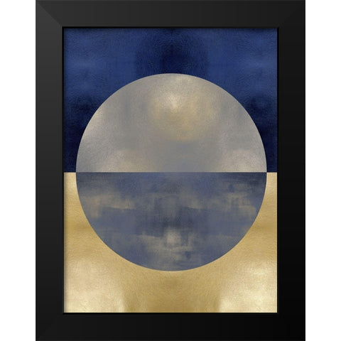 Blue Sphere I Black Modern Wood Framed Art Print by Thompson, Justin