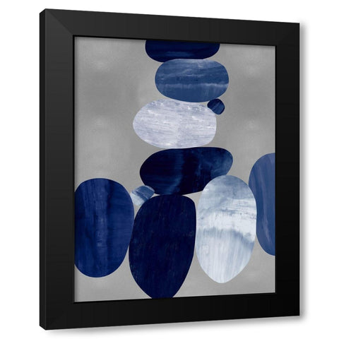 Connected on Silver I Black Modern Wood Framed Art Print by Thompson, Justin