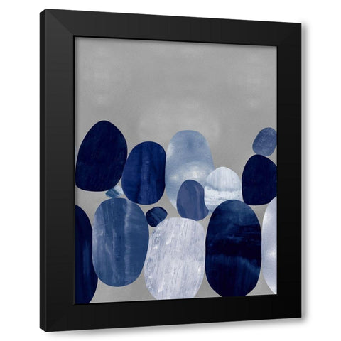 Connected on Silver II Black Modern Wood Framed Art Print with Double Matting by Thompson, Justin