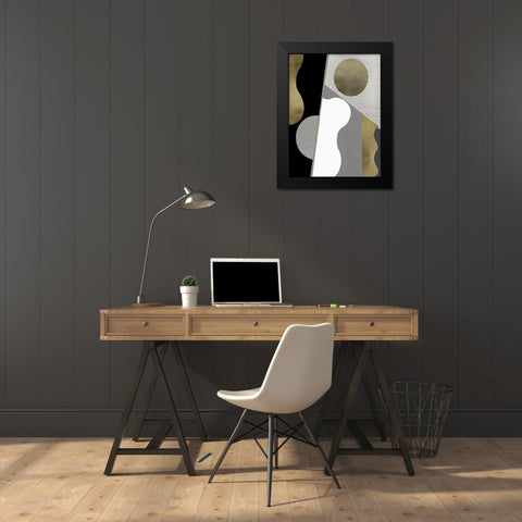 Cadence III Black Modern Wood Framed Art Print by Thompson, Justin