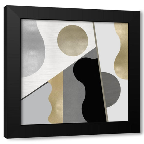 Form Movement Black Modern Wood Framed Art Print by Thompson, Justin