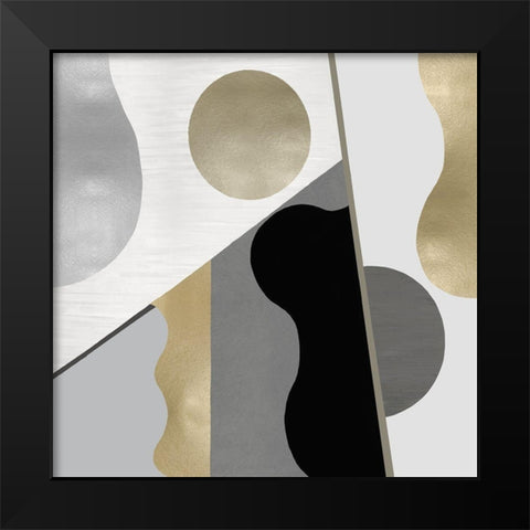 Form Movement Black Modern Wood Framed Art Print by Thompson, Justin