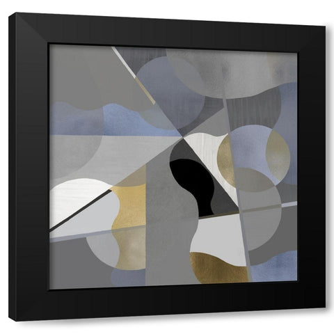 Interact I Black Modern Wood Framed Art Print with Double Matting by Thompson, Justin