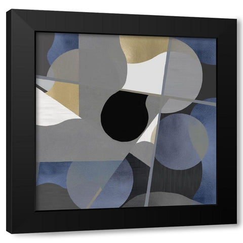 Interact II Black Modern Wood Framed Art Print by Thompson, Justin