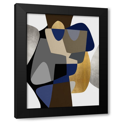 The Shape of Things I Black Modern Wood Framed Art Print by Thompson, Justin