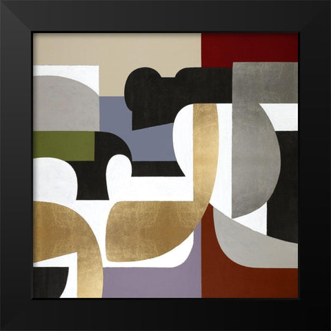 Converging I Black Modern Wood Framed Art Print by Thompson, Justin