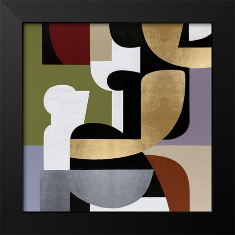 Converging II Black Modern Wood Framed Art Print by Thompson, Justin