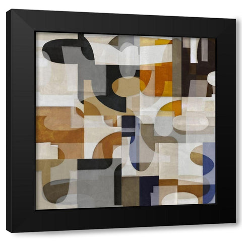 Mid Century Movement II Black Modern Wood Framed Art Print with Double Matting by Thompson, Justin