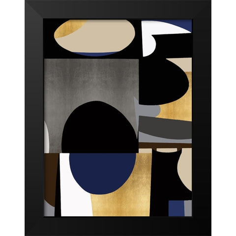 Midnight Movement I Black Modern Wood Framed Art Print by Thompson, Justin
