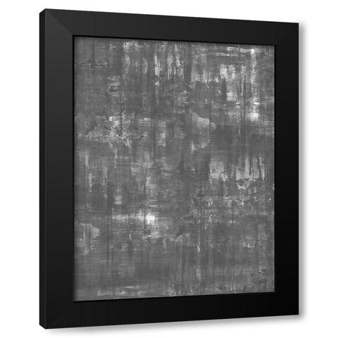 Midnight Gray Black Modern Wood Framed Art Print with Double Matting by Turner, Justin