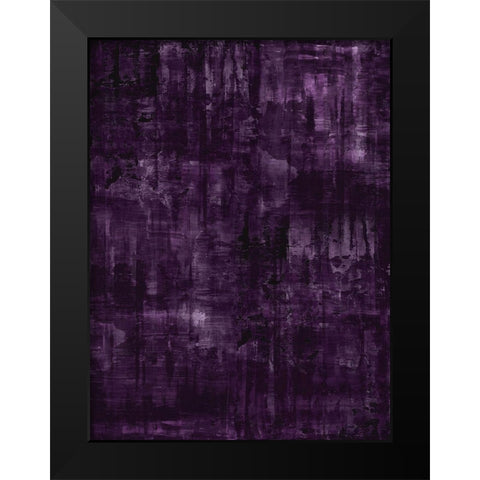Midnight Amethyst Black Modern Wood Framed Art Print by Turner, Justin
