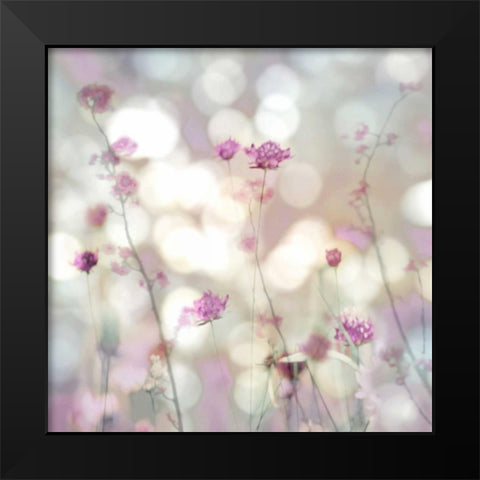 Floral Meadow II Black Modern Wood Framed Art Print by Carrigan, Kate