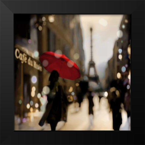 A Paris Stroll Black Modern Wood Framed Art Print by Carrigan, Kate
