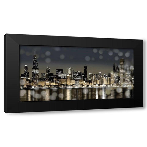 Chicago Nights I Black Modern Wood Framed Art Print by Carrigan, Kate