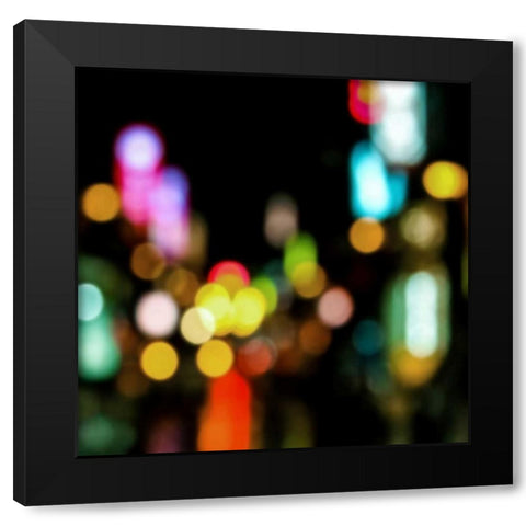 Night Lights Black Modern Wood Framed Art Print by Carrigan, Kate