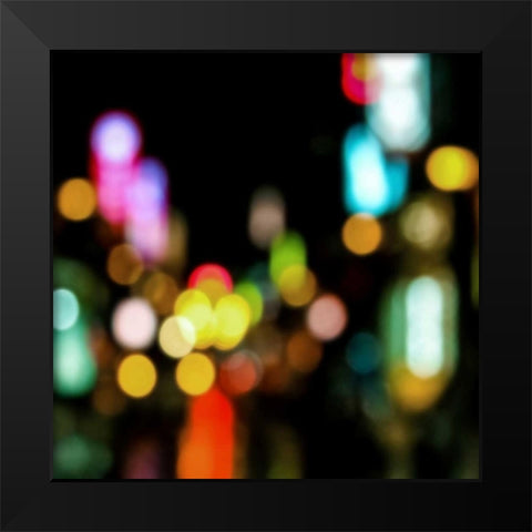 Night Lights Black Modern Wood Framed Art Print by Carrigan, Kate